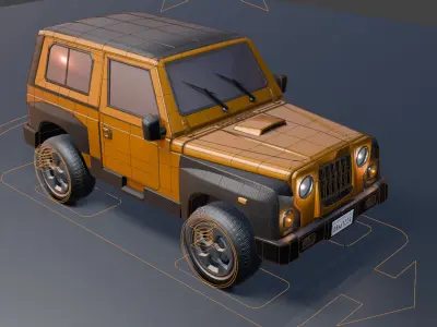 Jeep - Blender Low-poly 3D model