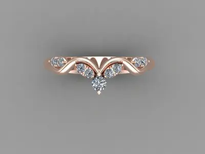 Solitaire Ring SR70 Version 1 3D model