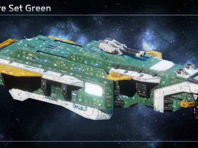 Spaceship Mothership Low-poly 3D model