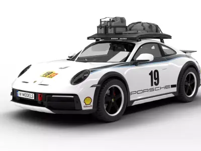Porsche 911 Dakar Rallye 1974 3D model