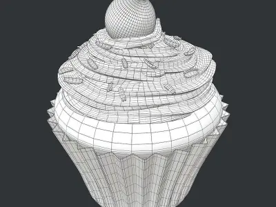 Chocolate Cupcake 3D model