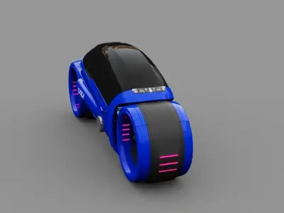 TRON BIKE SONIC  rigged 3D model