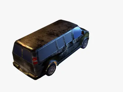 Rusty Car Collection Low-poly 3D model