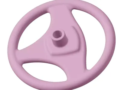 Plastic Exquisite Steering Wheel Toy 3D model