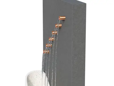 Floor fountain Cialan with lighting 3D model