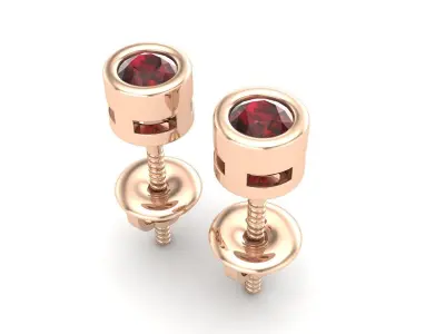 AV 599 The Drina Stud Earrings for Kids 3D print model