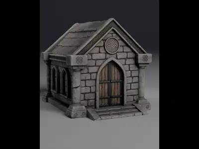 Mausoleum Low-poly 3D model