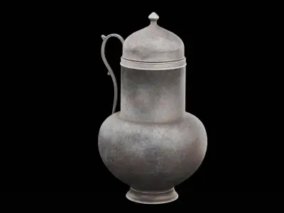 Metallic Ancient Pottery Low-poly 3D model