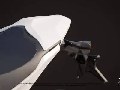 Ducatti Bike Sports bike 3D Model Fully RIGGED and GameReady Low-poly 3D model