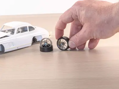 24th SCALE MODEL CAR WHEEL V3 3D print model