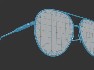 Luxury Sunglasses Aviators 3D Model 6 3D model