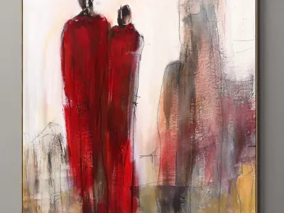 Plaster two square photo frames 58 Low-poly 3D model