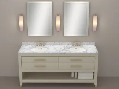 GRAYDON SHAGREEN DOUBLE WASHSTAND 3D model