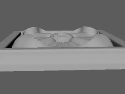 rosette flower on plate Free 3D model