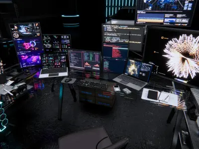 sci-fi space 3D model