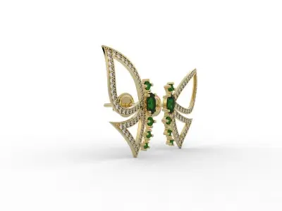 Ear Cuff style butterfly earring 3D print model