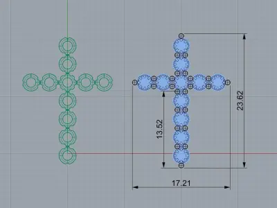 Luxury Diamonds Cross   3D print model