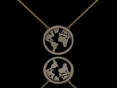 DAIMOND WORLD PENDANT 3D print model