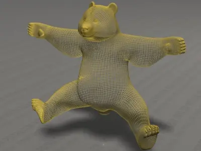 Giant Panda Bear - Ailuropoda Melanoleuca - Bamboo Bear 3D model