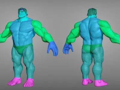 Cartoon male character Mateo base mesh 3D model