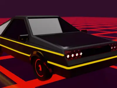 LOWpoly car3d Low-poly 3D model
