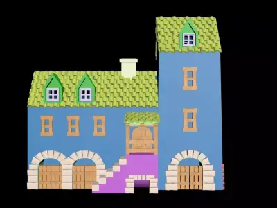 Medieval House 44 3D print model 3D model
