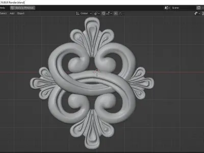 Decor for wood carving 3D print model purchase