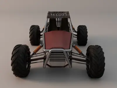Dune Buggy Clean and Dirty Version Low-poly 3D model