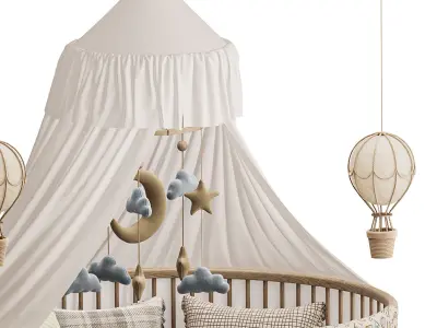 Baby bed 5 3D model
