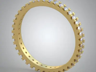 Diamond ring 0451 3D printable model Free 3D print model