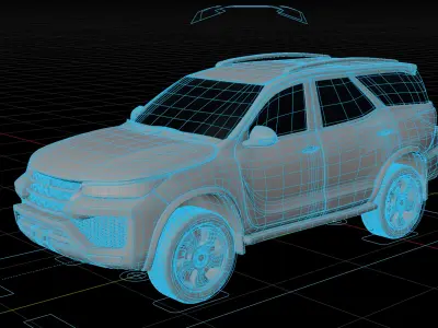 Toyota Fortuner Rigged 3D model