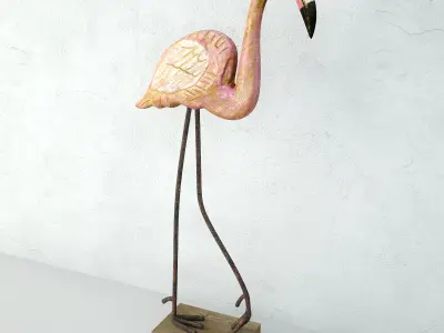 Think Pink Painted Tabletop Sculpture 3D model