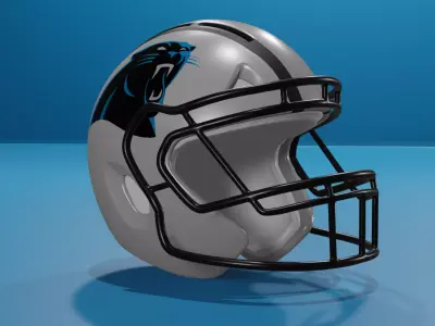 Carolina Panthers Football Helmet 3D model