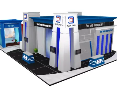 Booth Exhibition Stand a590a 3D model