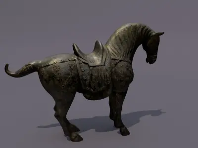 Horse Statuette S 3D model