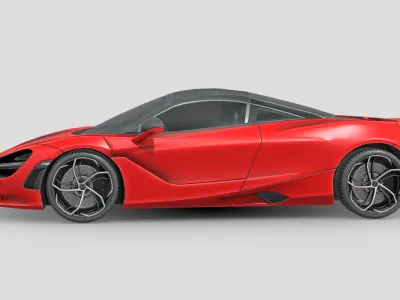 McLaren 750S coupe 2024 Low-poly 3D model