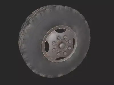 wheel tire Low-poly 3D model