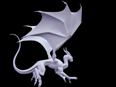 Low Poly Dragon Low-poly 3D model