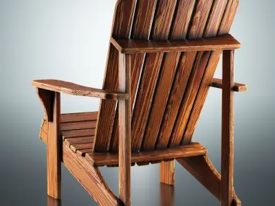 3D Adirondack Chair Model Low-poly 3D model