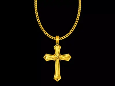 Cross pendant charms - one inch pendant 3D print model