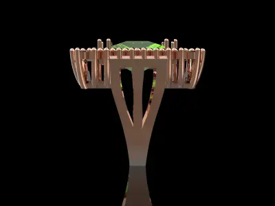 Fashion Ring With Brilliants 3D Print Model 3D print model purchase