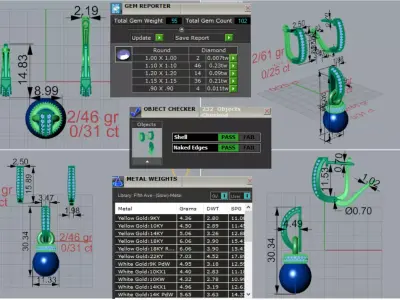 Pearl Drop Earring Set Classic Shine with a Modern Touch ps0012 3D print model