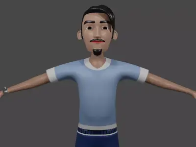 Human Stylized Rigged 3D model
