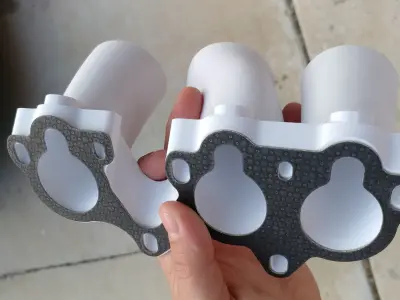 Audi V6 AFC AAH Custom engine intake trumpet 3D model