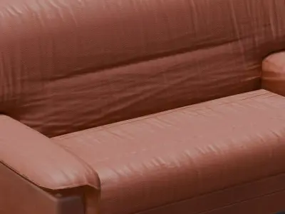 Leather Sofa 3D Model  Low-poly 3D model