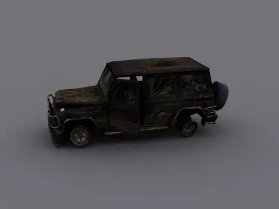 Damage Car Mercedes g 500 Low-poly 3D model