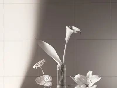 Lilium flower 3D model