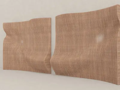 Parametric wall design 3ds wood glass Free 3D model