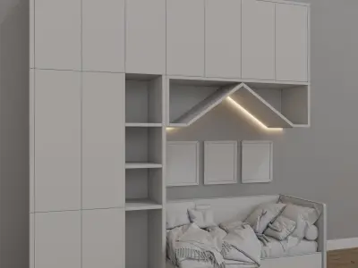 Wardrobe For Children 02 3D model