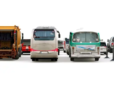 Low Poly City Generic Vehicles v01 Low-poly 3D model